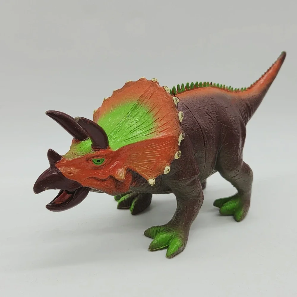 Chompsaur Chomping Mouth Dinosaur Triceratops Orange Green